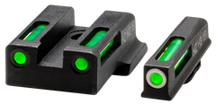 HiViz EZN321 LiteWave H3 Sight Set for S&W M&P 380 Shield EZ - Green Tritium Front/Green Fiber Optic Rear