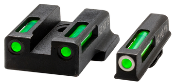 HiViz EZN321 LiteWave H3 Sight Set for S&W M&P 380 Shield EZ - Green Tritium Front/Green Fiber Optic Rear