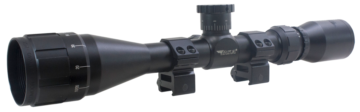 BSA Sweet 17 3-12x 40mm AO 1" Tube 30/30 Duplex Reticle Rifle Scope - Matte Black