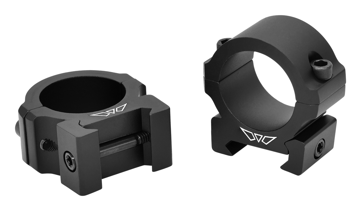 Warne V600M Vapor Horizontal Scope Rings 1" Low 0 MOA Matte Black