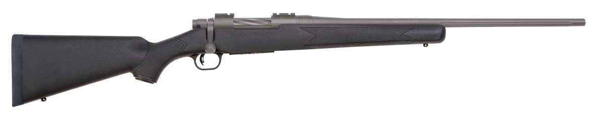 Mossberg Patriot 25-06 Rem 22" 5+1 Bolt-Action Rifle - Fluted Stainless Cerakote Barrel, Black Synthetic Stock