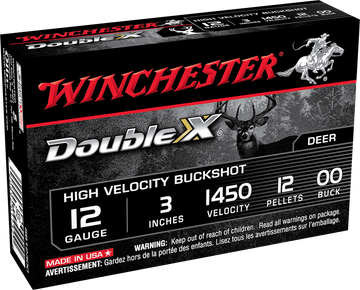 Winchester Ammo Double X High Velocity 12 Gauge 3" 12 Pellets 00 Buck Shot - Box or Case