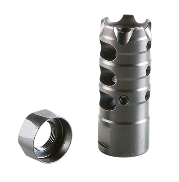 Patriot Ordnance Factory 00308 Triple Port Muzzle Brake 223 Rem/5.56x45mm NATO 1/2x28 Black Nitride Steel