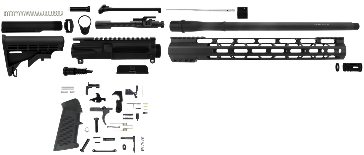 TacFire SS-RK300LPK AR Build Kit 300 Blackout 16" Black Nitride