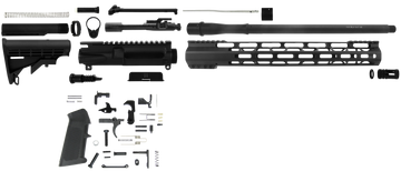 TacFire SS-RK300LPK AR Build Kit 300 Blackout 16" Black Nitride