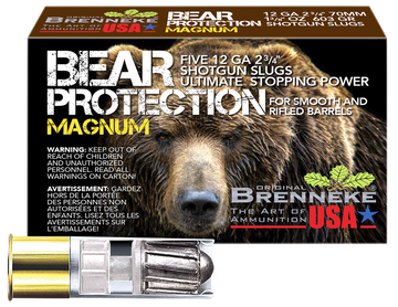 Brenneke Bear Protection 12 Gauge 2.75" 1 3/8 oz Slug 5 Rd - Box or Case