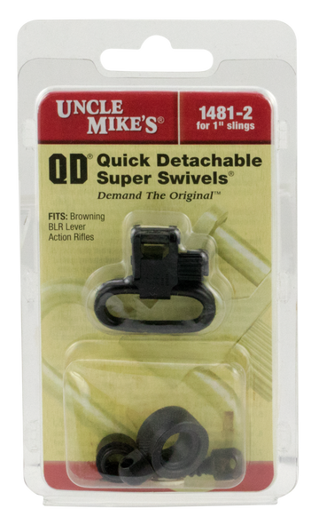 Uncle Mikes 14812 Super Swivel Quick Detach 1" Blued Steel - Browning BLR