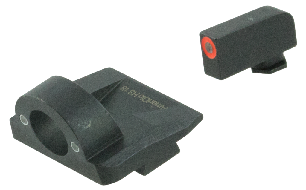 Ameriglo GL5225 Ghost Ring Sight Set Glock Gen 5 9mm/.40 - Green Tritium Orange Outline Front / Green Tritium Rear