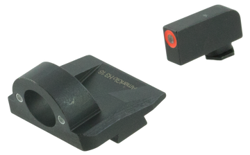 Ameriglo GL5225 Ghost Ring Sight Set Glock Gen 5 9mm/.40 - Green Tritium Orange Outline Front / Green Tritium Rear