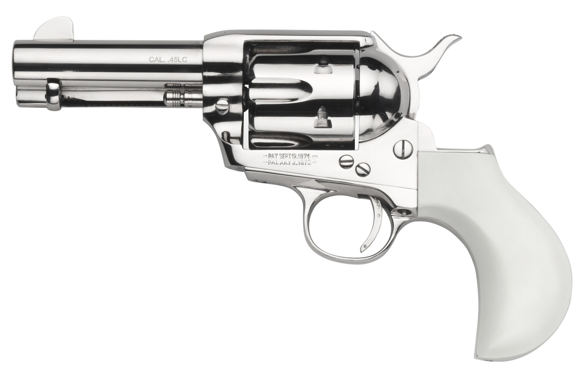 Taylor's & Company 1873 Cattleman Birdshead 357 Mag 3.5" 6-Rd SAO Revolver - Nickel