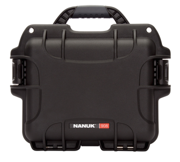 Nanuk 908 Waterproof Hard Case Black Resin w/ Foam Padding - Small