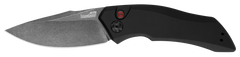 Kershaw Launch 1 3.4" Automatic Folding Drop Point Plain CPM 154 BlackWash - Black Aluminum
