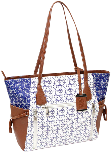 Bulldog BDP-086 Concealed Carry Tote Purse with Holster - White/Blue