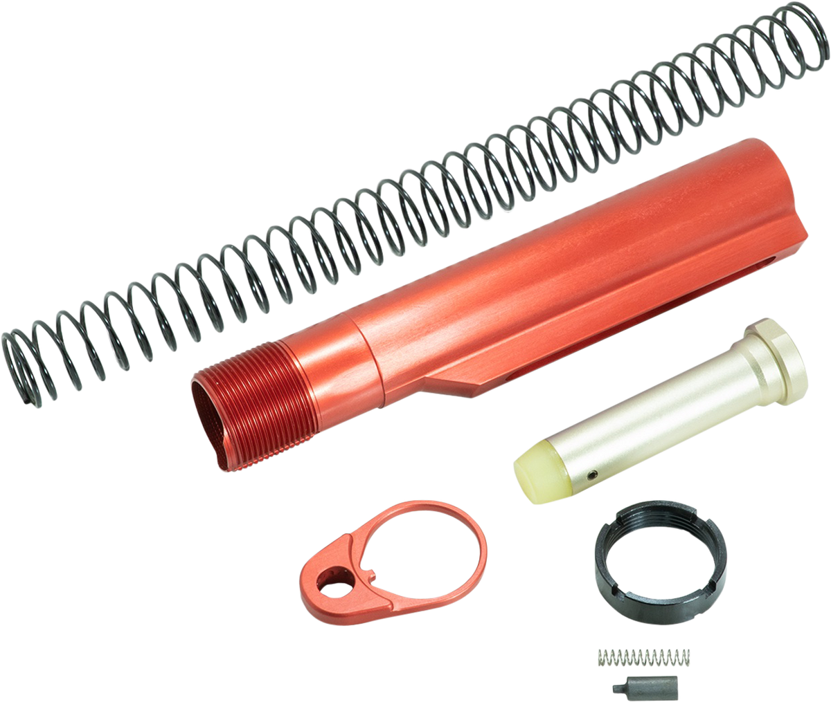 Timber Creek Outdoors ARBTKR Buffer Tube Kit Red Anodized - Mil-Spec AR-15