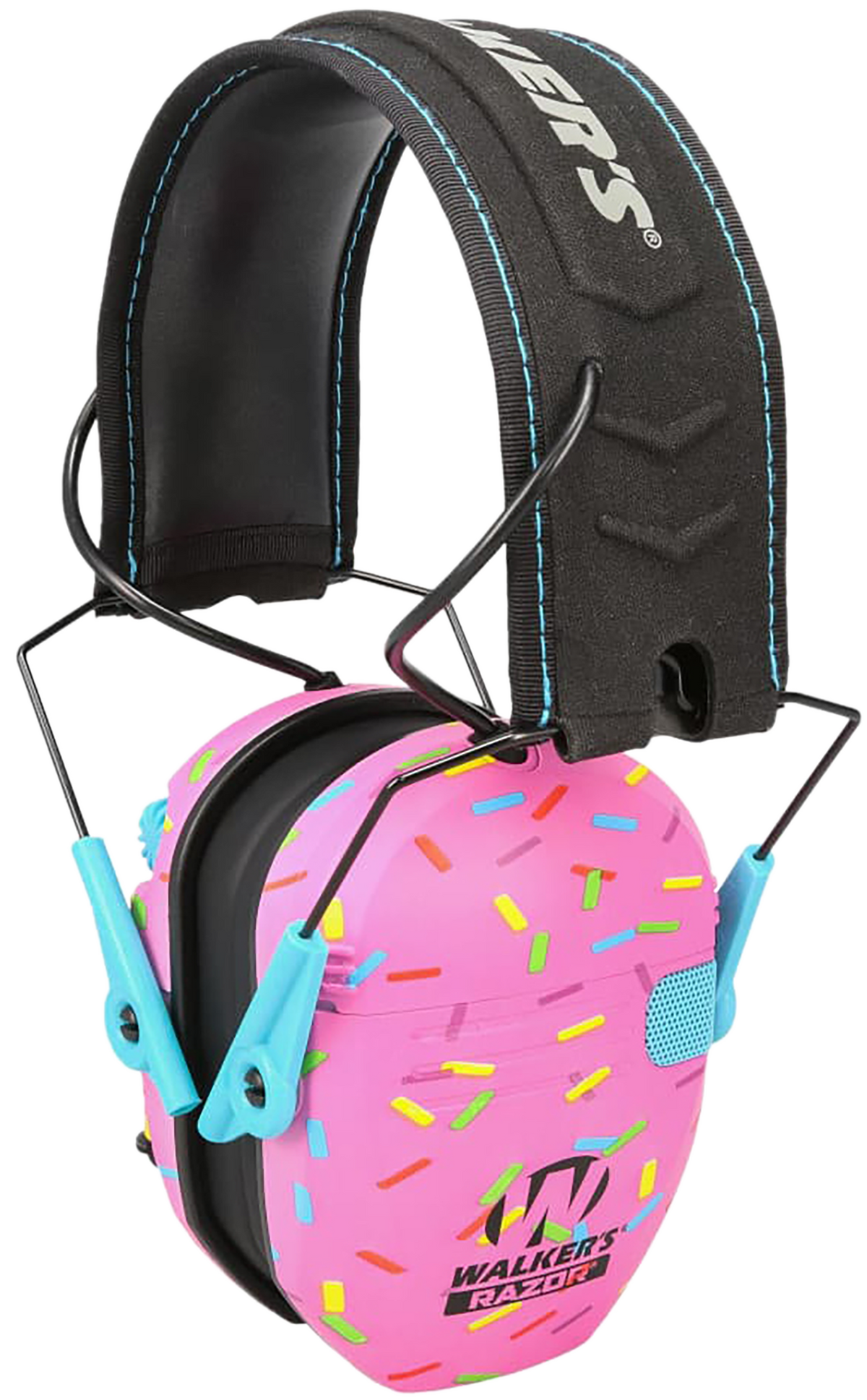 Walkers Game Ear Razor Slim Electronic Muff 23 dB Over the Head Pink Sprinkles
