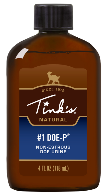 Tinks #1 Doe-P Non-Estrous Doe Urine Deer Attractant 4 oz Plastic Bottle