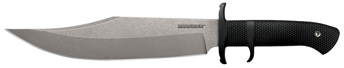 Cold Steel CS39LSWBA Marauder 9" Fixed Bowie Plain Edge AUS-8A SS Black Kray-Ex Handle