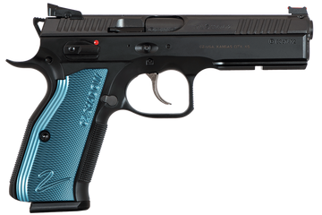 CZ Shadow 2 9mm Luger 4.89" 17+1 DA/SA Pistol - Black Nitride / Blue Aluminum Grips