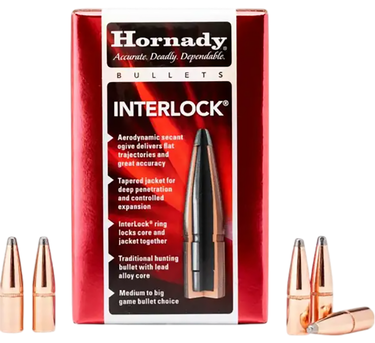 Hornady InterLock 6.5mm .264 160 gr Round Nose - 100/Box