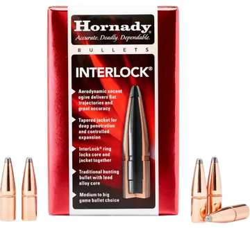 Hornady InterLock 6.5mm .264 160 gr Round Nose - 100/Box