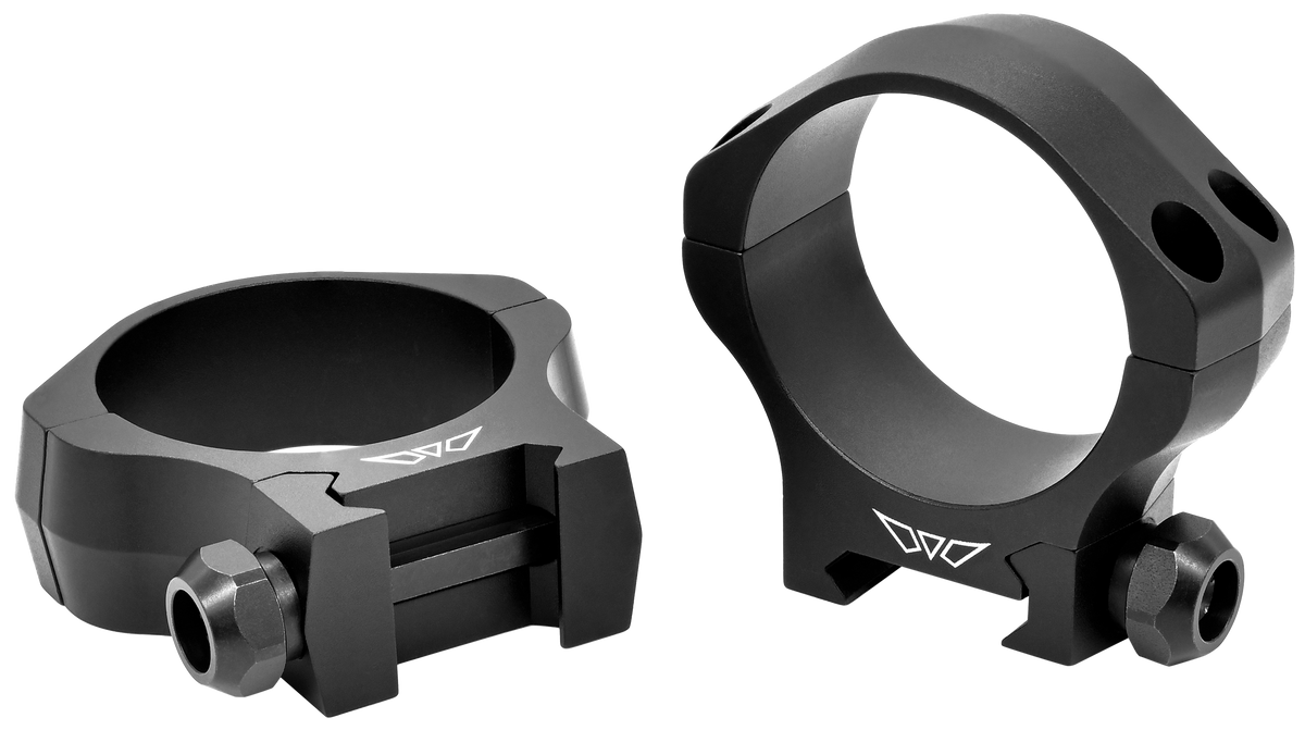 Warne 7250M Mountain Tech 40mm Low 0 MOA Scope Rings - Matte Black