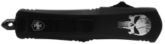 Templar Knife SFL232 Gen II Fallen Small 2.69" OTF Tanto Plain Powder Coated 440C SS Blade 4.31" Black w/Skull Aluminum Handle Glass Breaker