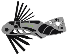 HME 14-In-1 Archery Multi-Tool Black/Gray Metal Folding