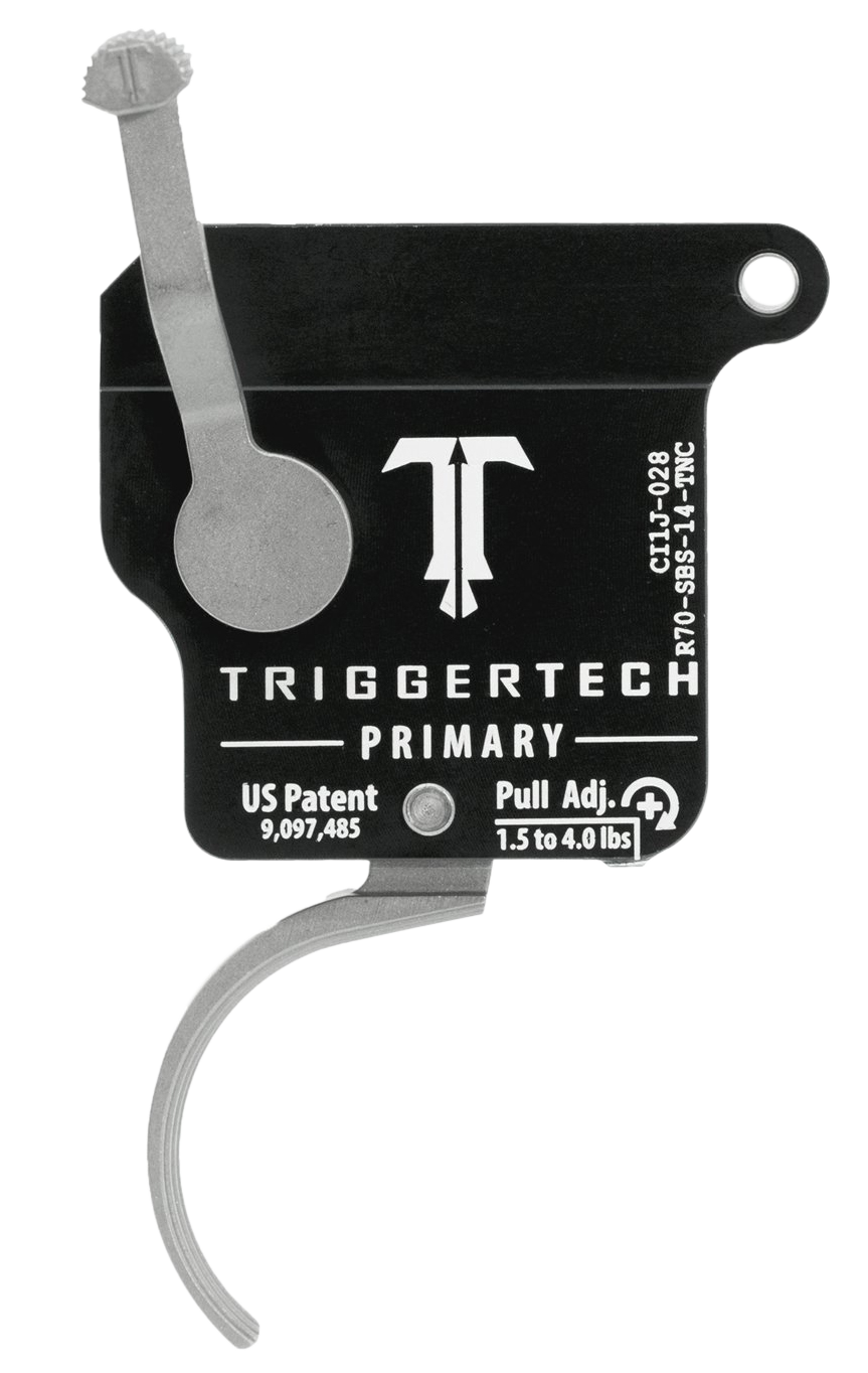TriggerTech Primary Remington 700 1.5-4 lb Single-Stage Traditional Curved Trigger w/o Bolt Release - Right Hand - Stainless