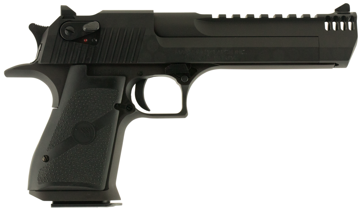 Magnum Research Desert Eagle Mark XIX 44 Rem Mag 6" 8+1 Semi-Auto Pistol - Muzzle Brake - Matte Black Carbon Steel