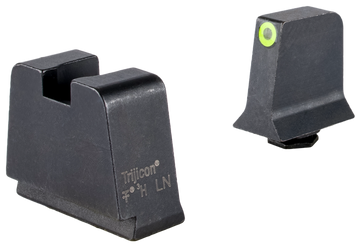 Trijicon GL243-C-601147 Suppressor/Optic Height Sights Green Tritium Yellow Outline Front - Black/Blank Rear - Glock 42/43/43X/48