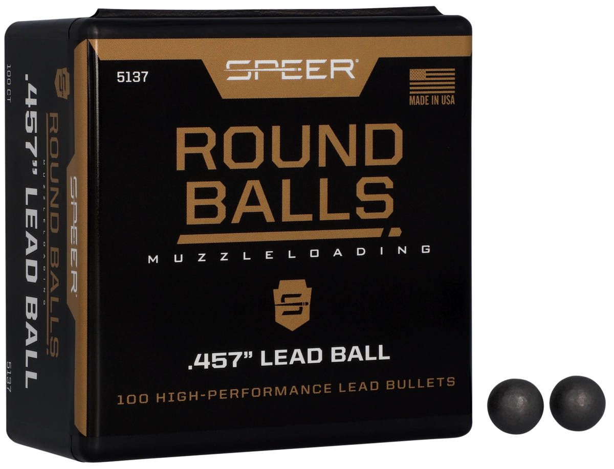 Speer Ammo 5137 Lead Balls 45 Cal .457 143gr 100/Box