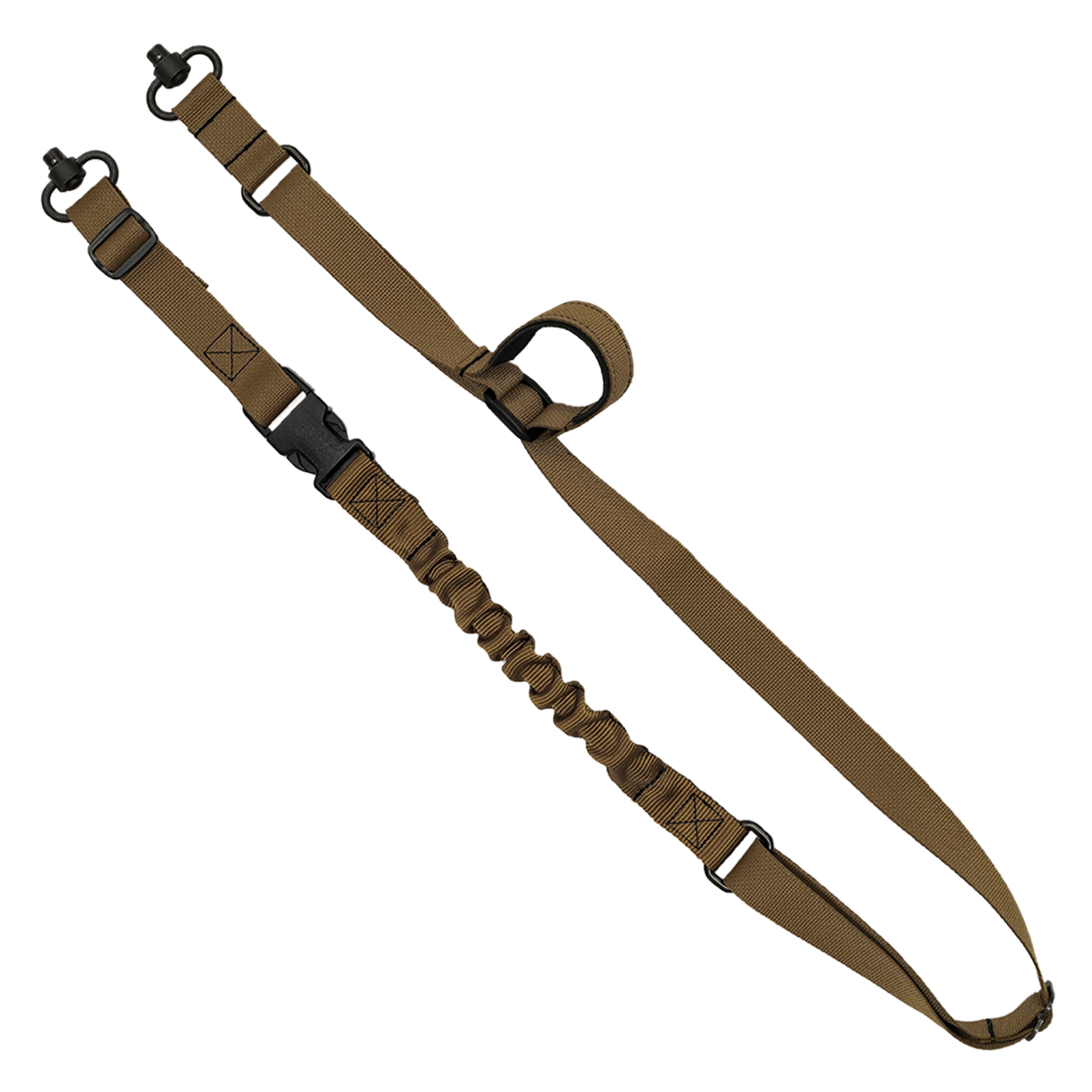 GrovTec QS 2-Point Sentry 1" Adjustable Rifle/Shotgun Sling - Coyote Brown w/Push Button Swivels