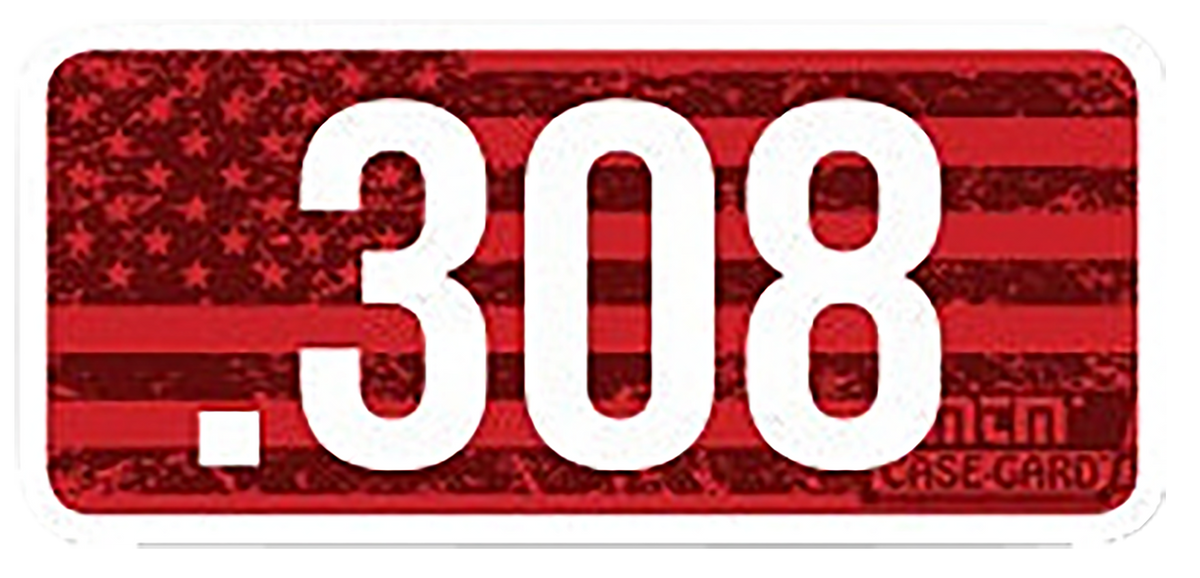 MTM Case-Gard CL308 .308 Caliber Ammo Labels - 8-Pack Red