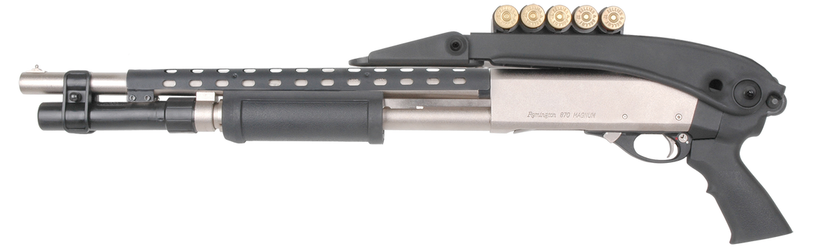 Advanced Technology TFS0600 Shotforce Shotgun Stock Top Folding Black Synthetic for 12/20 GA