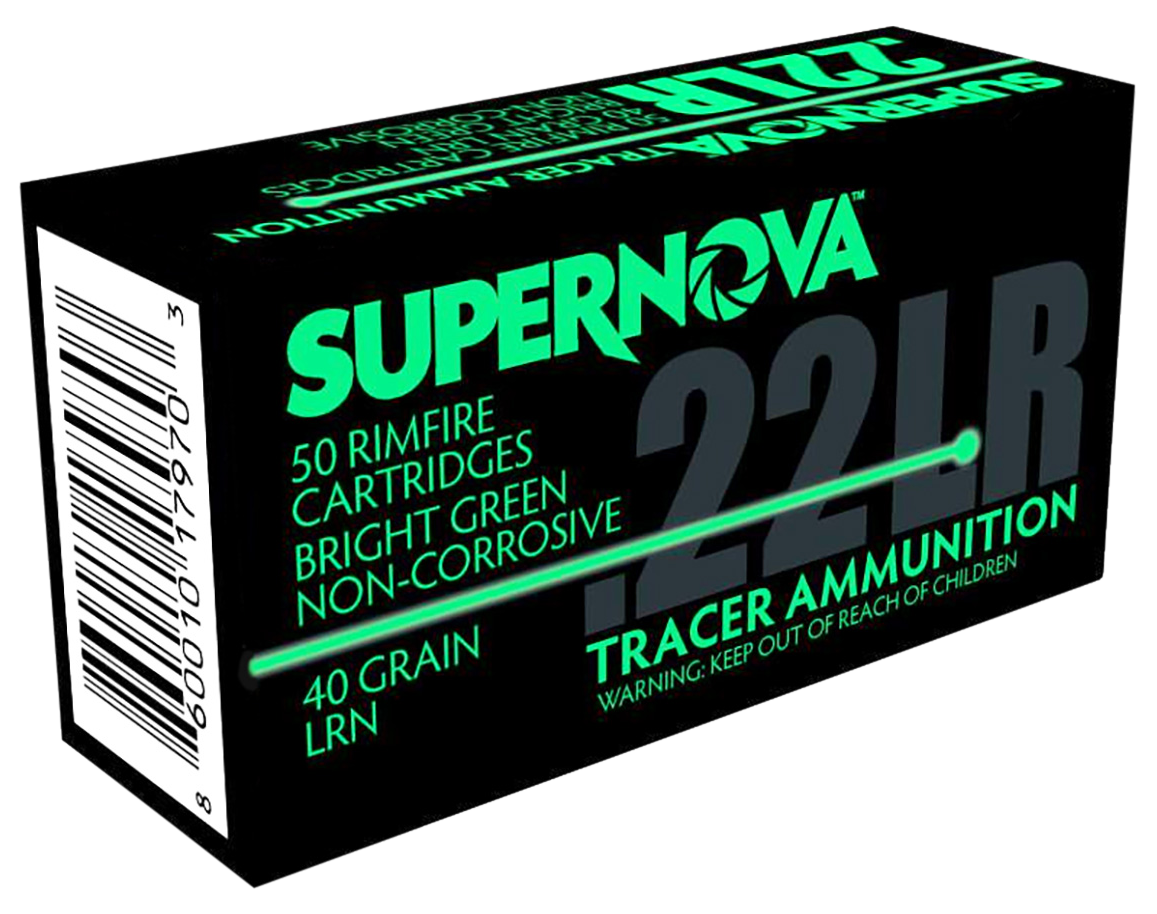 EAA Supernova Green Tracer 22 LR 40gr Lead Round Nose 50 Rds - Box or Case