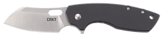 CRKT Pilar Large 2.67" Folding Plain Satin 8Cr14MoV Black G10 Handle