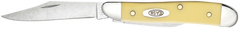 Case 00030 Peanut 2.10"/1.53" Clip/Pen Chrome Vanadium Yellow Synthetic Folding Knife