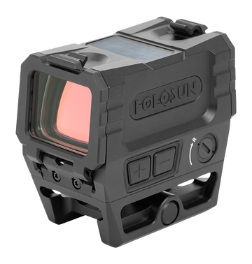 Holosun AEMS-EVO 1x 1.26"x0.98" 2 MOA Red Dot/65 MOA Circle Multi-Reticle Enclosed Reflex Sight - Black Anodized