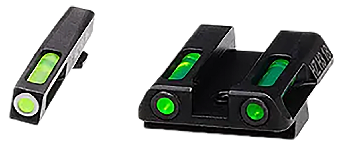 HiViz LiteWave H3 GLN421 Sight Set Green Tritium/Fiber Optic Front / Orange Rear - Fits Glock 42/43/43X/48
