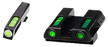 HiViz LiteWave H3 GLN421 Sight Set Green Tritium/Fiber Optic Front / Orange Rear - Fits Glock 42/43/43X/48