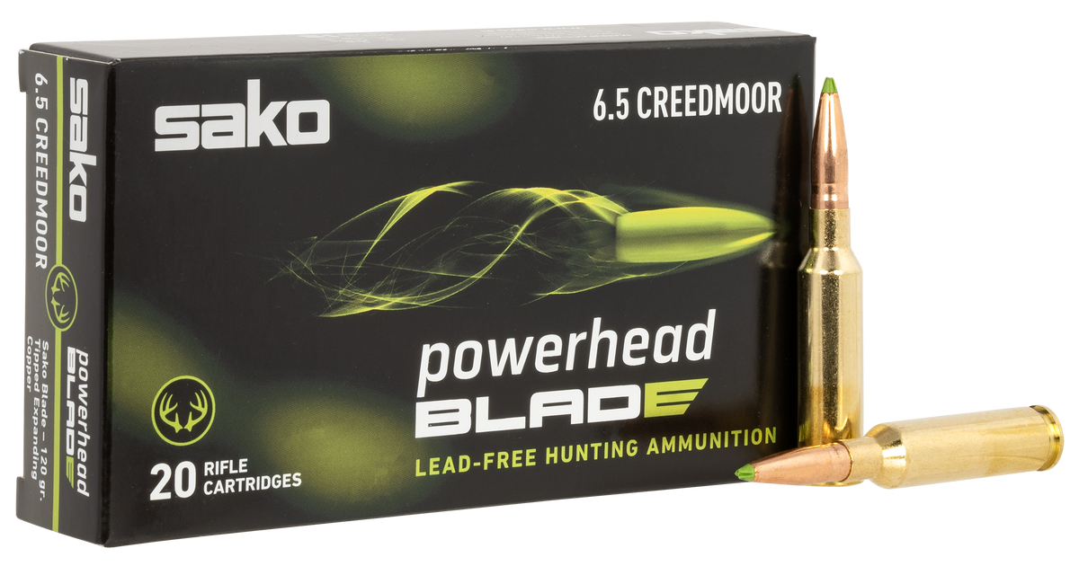 Sako PowerHead Blade 6.5 Creedmoor 120gr Polymer Tip 20 Rd - Box or Case