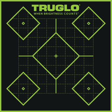 TruGlo Tru-See TG14A6 5-Diamond Splatter Self-Adhesive Paper Target 12x12 6-Pack