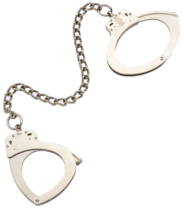 Smith & Wesson 1900 Leg Irons Nickel Steel Oversize Cuff - 14" Chain