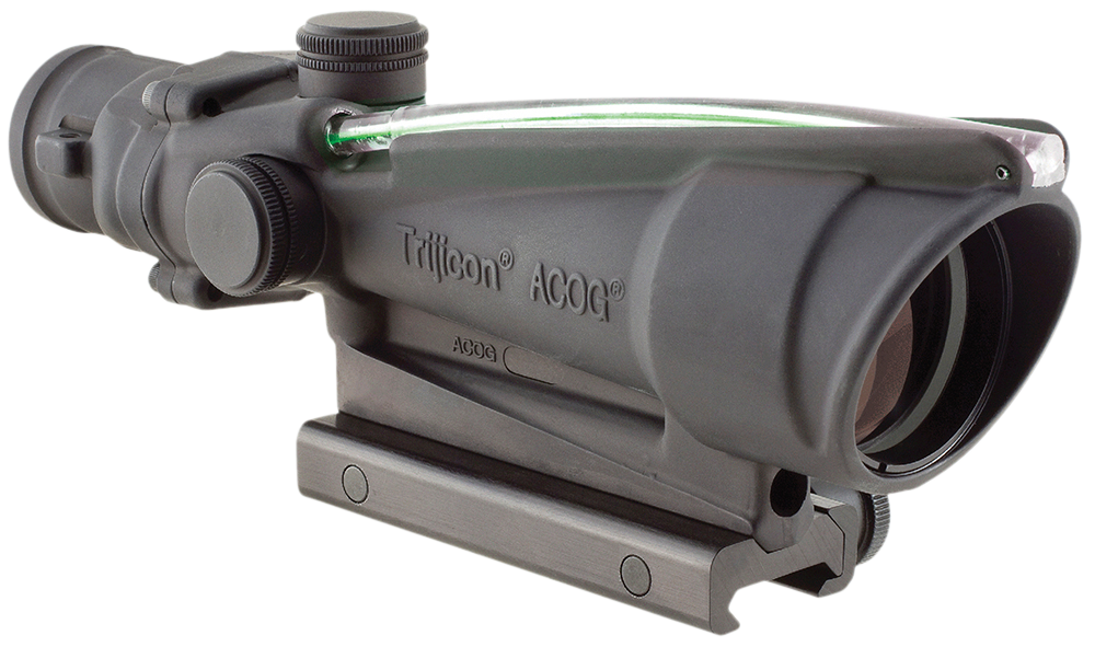 Trijicon 100144 ACOG 3.5x35mm Illuminated Green Chevron .308/7.62 BDC Riflescope - Black Hardcoat Anodized