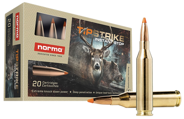 Norma Ammunition Dedicated Hunting Tipstrike .243 Winchester 76gr Polymer Tip Rifle Ammo - Box or Case
