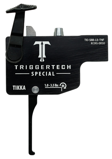 TriggerTech Diamond Tikka T3/T3x/T1x Single-Stage Flat Lever Trigger - Left Hand - Black