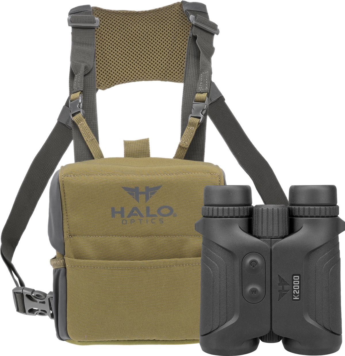 Halo Optics K2000 10x42 Laser Rangefinder Binoculars - Black