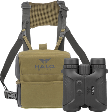 Halo Optics K2000 10x42 Laser Rangefinder Binoculars - Black