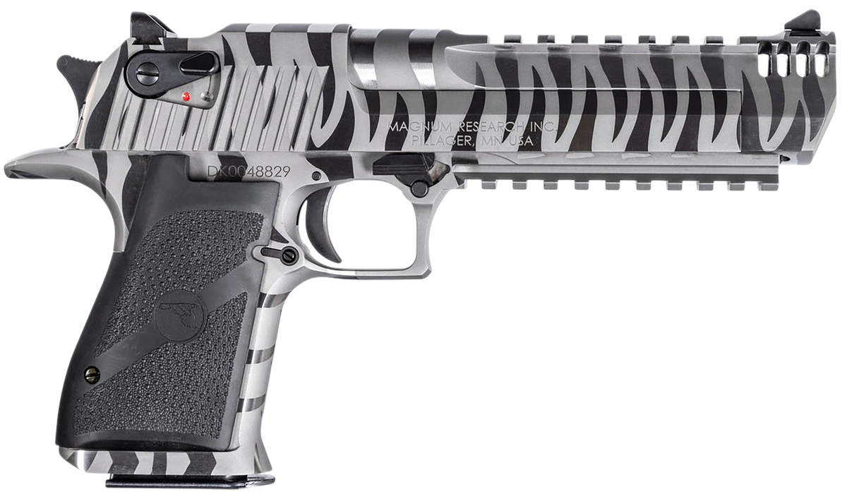 Magnum Research Desert Eagle Mark XIX 44 Mag 6" 8+1 Semi-Auto Pistol - White w/Tiger Stripes