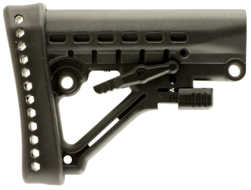 Archangel AA120 Heavy Duty 6-Position Collapsible Buttstock Black Polymer - AR-15/AR-10